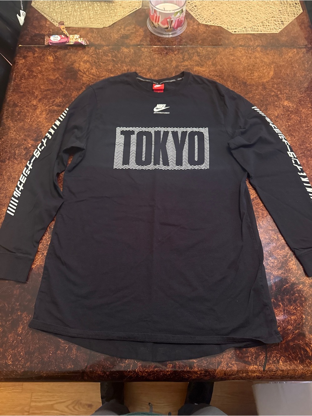 Nike Black 'TOKYO' Long-Sleeve Graphic Tee